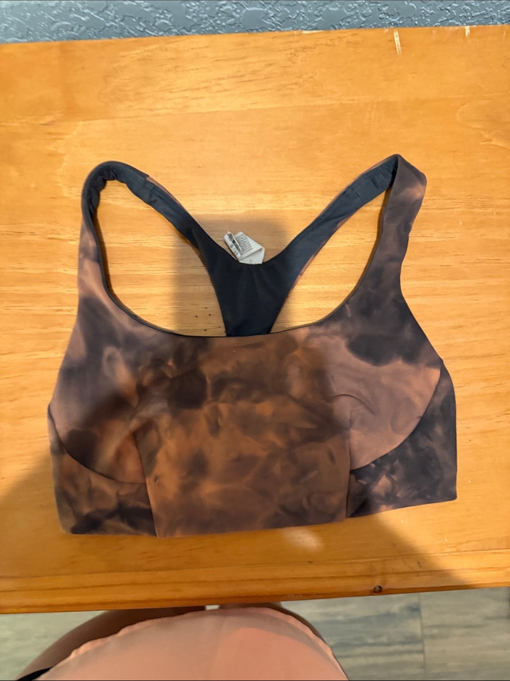 lululemon athletica Brown Tie-Dye Racerback Sports Bra